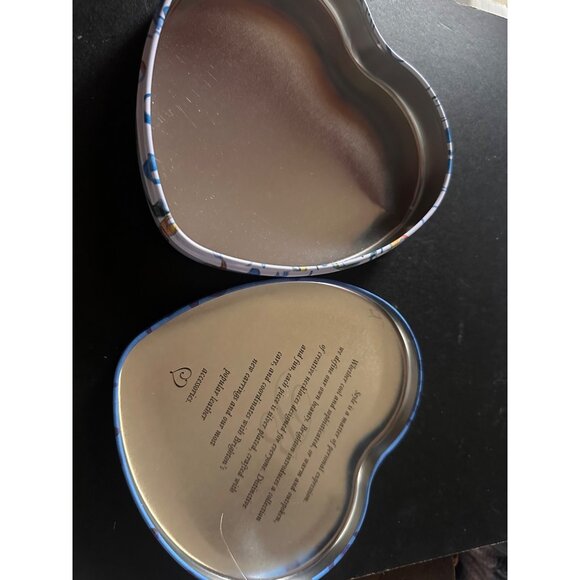 Brighton Decorative Tin Set Collectible Blue Heart & watch Storage Boxes Design - Picture 9 of 11